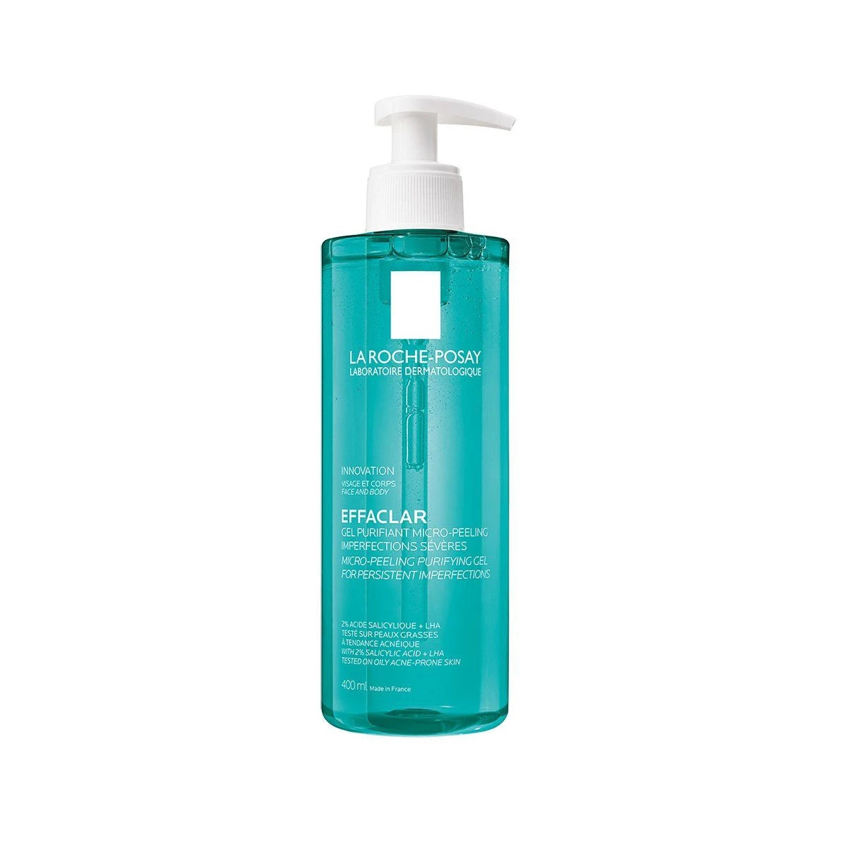 La Roche-Posay Effaclar Micro-Peeling Purifying Gel – Face & Body Cleanser for Persistent Acne & Imperfections (400ml)