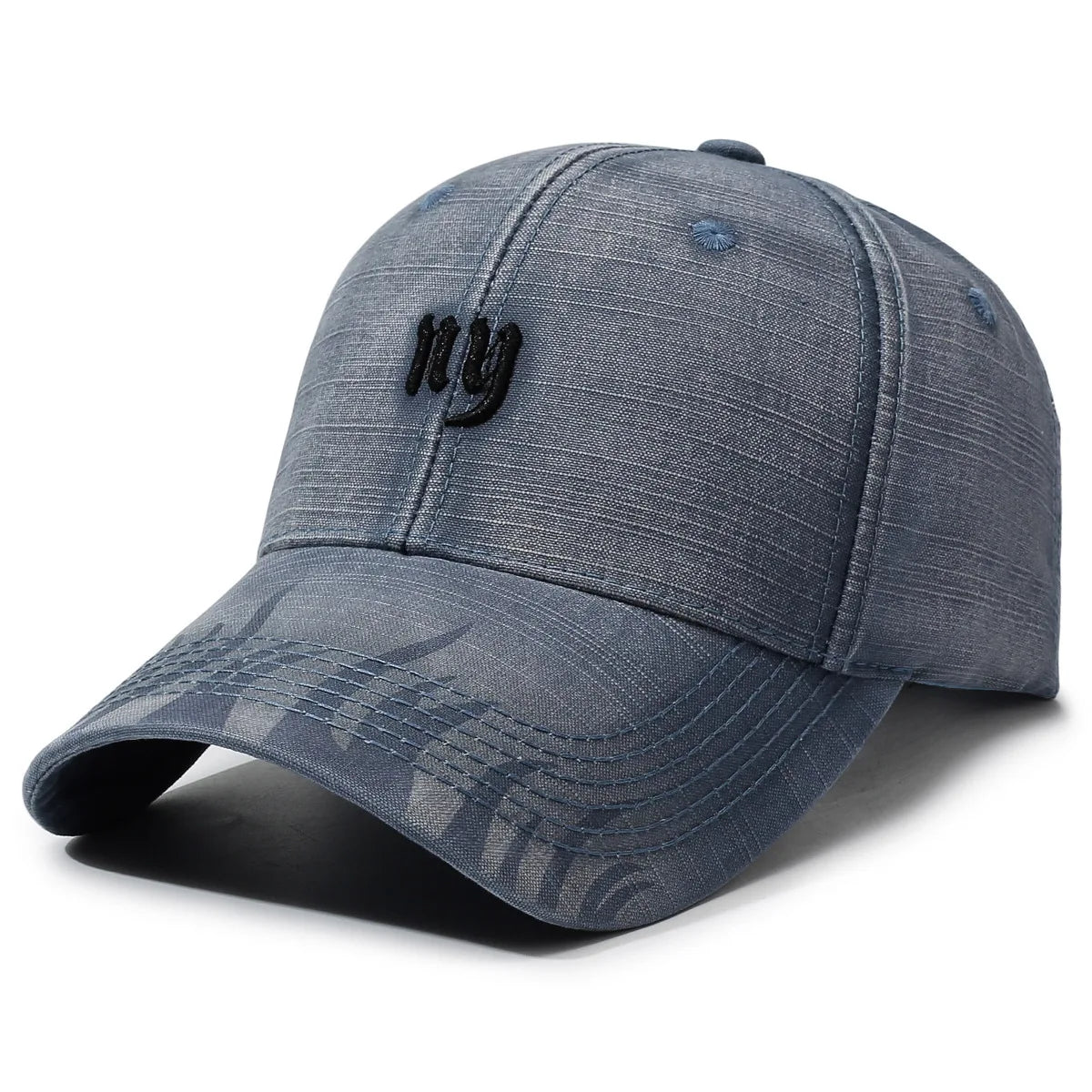Vintage Washed Cotton Baseball Cap – Unisex Distressed Embroidered Streetwear Dad Hat