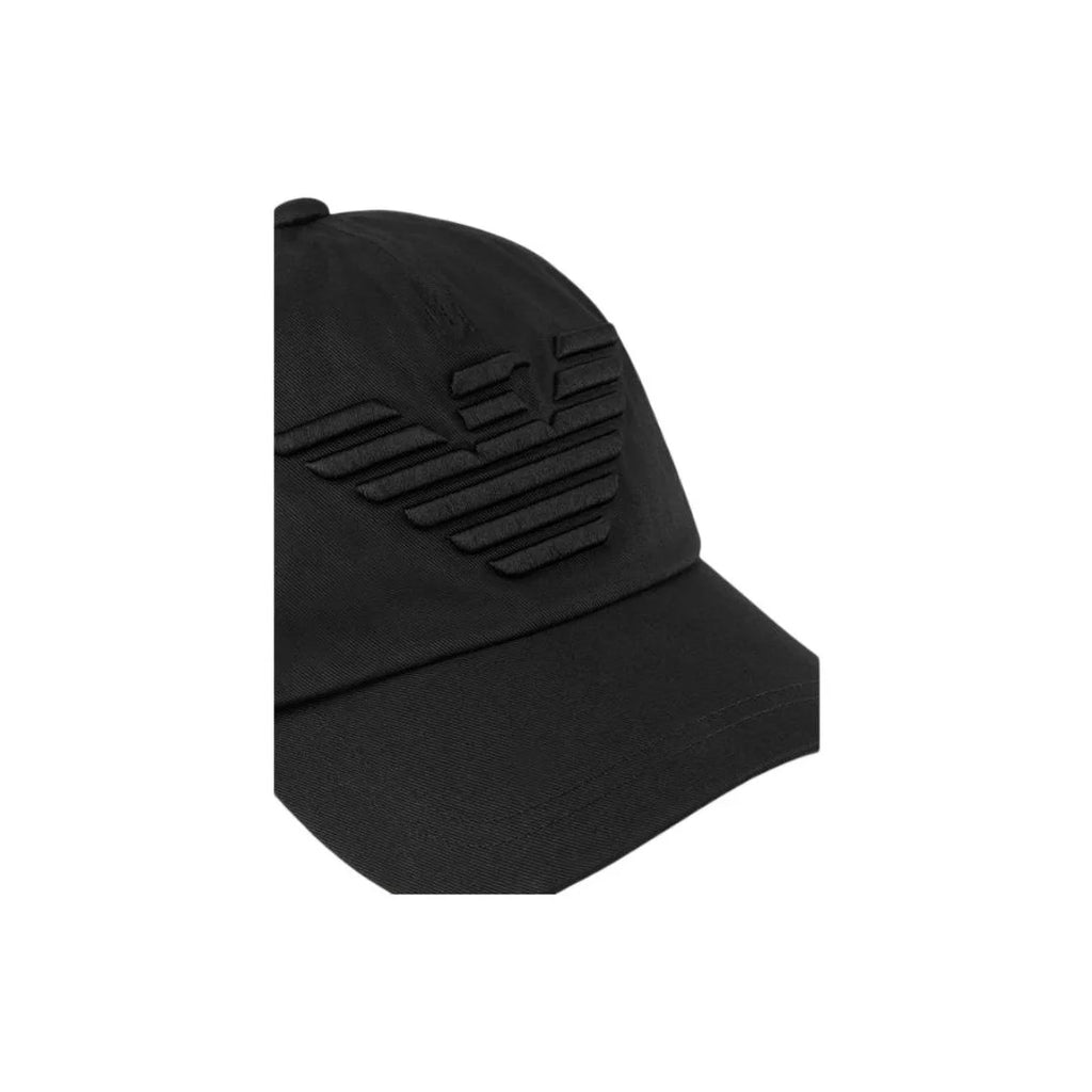 Stealth Black 3D Embossed Eagle Baseball Cap – Minimalist Unisex Curved Brim Hat