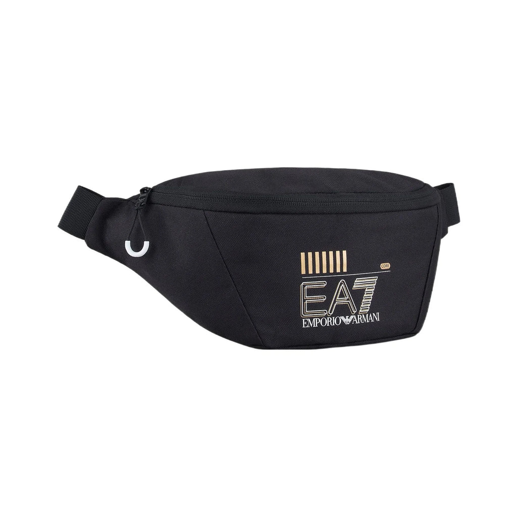 EA7 Emporio Armani Core Graphic Bum Bag – Sporty Crossbody Waist Pack & Fanny Pack in Black