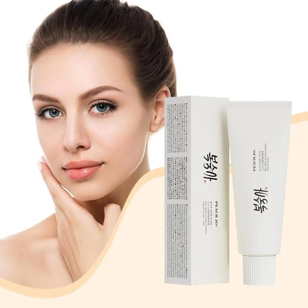 PEACH JO+ Rice Water Sensitive Isolation Tone-Up Cream (50ml) – 12H Hydrating Makeup Primer, Pore-Blurring & Natural Brightening Base