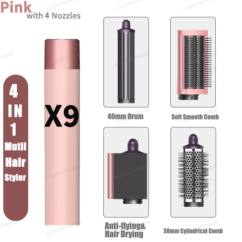 6-in-1 Air Styler & Hair Dryer Multi-Styler Set – Professional Coanda Airflow Curling, Straightening & Volumizing Tool