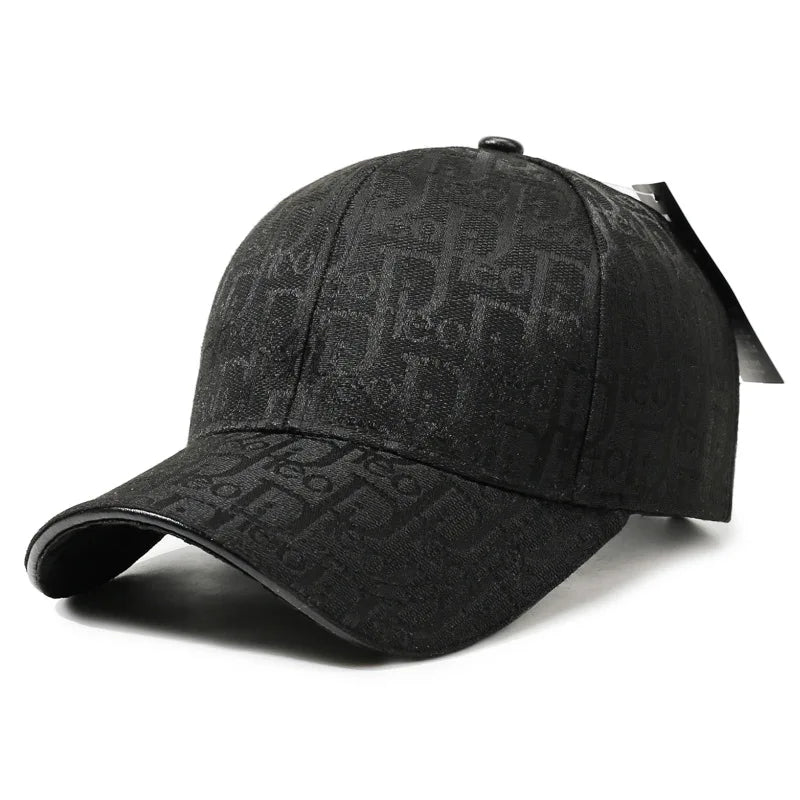 Luxury Jacquard Monogram Baseball Cap – Unisex Adjustable Designer Streetwear Hat