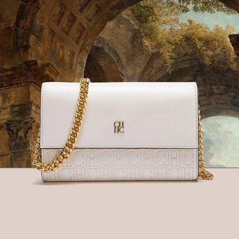 CH Monogram Flap Chain Wallet Crossbody Bag