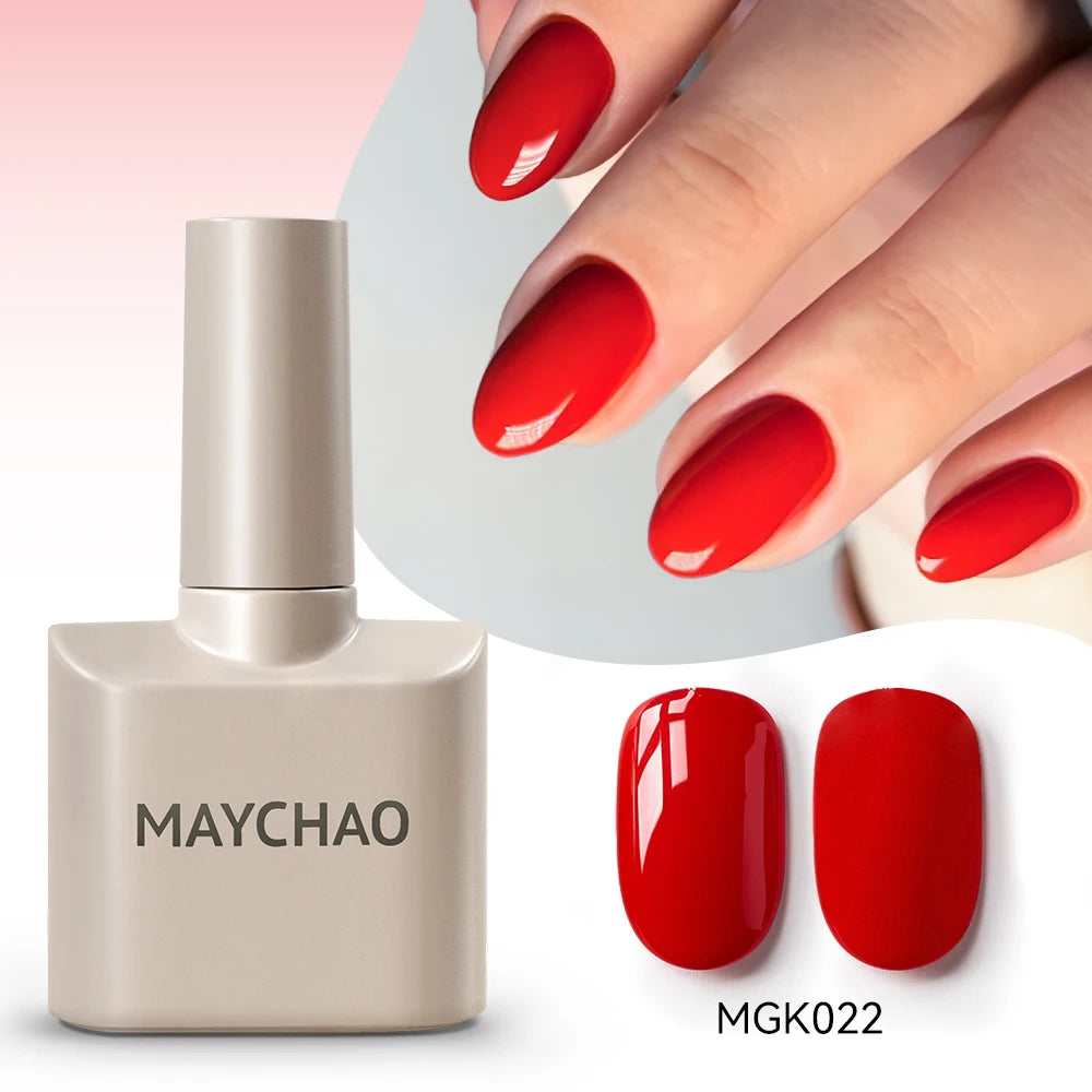 Premium Deep Cherry Red Gel Nail Polish - Long-Lasting & High-Gloss Finish