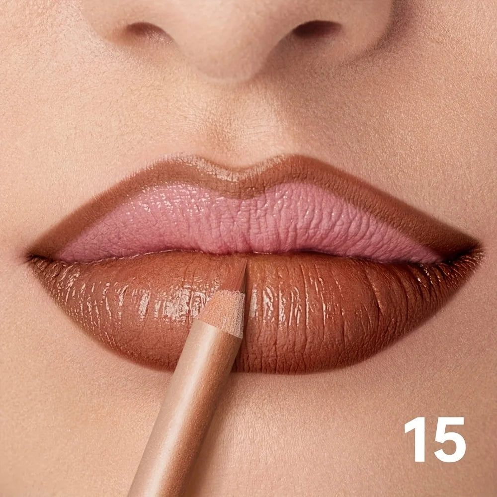 Silky Precision Pout Lip Liner Pencil – Waterproof Velvet Matte Lip Definer & Contour