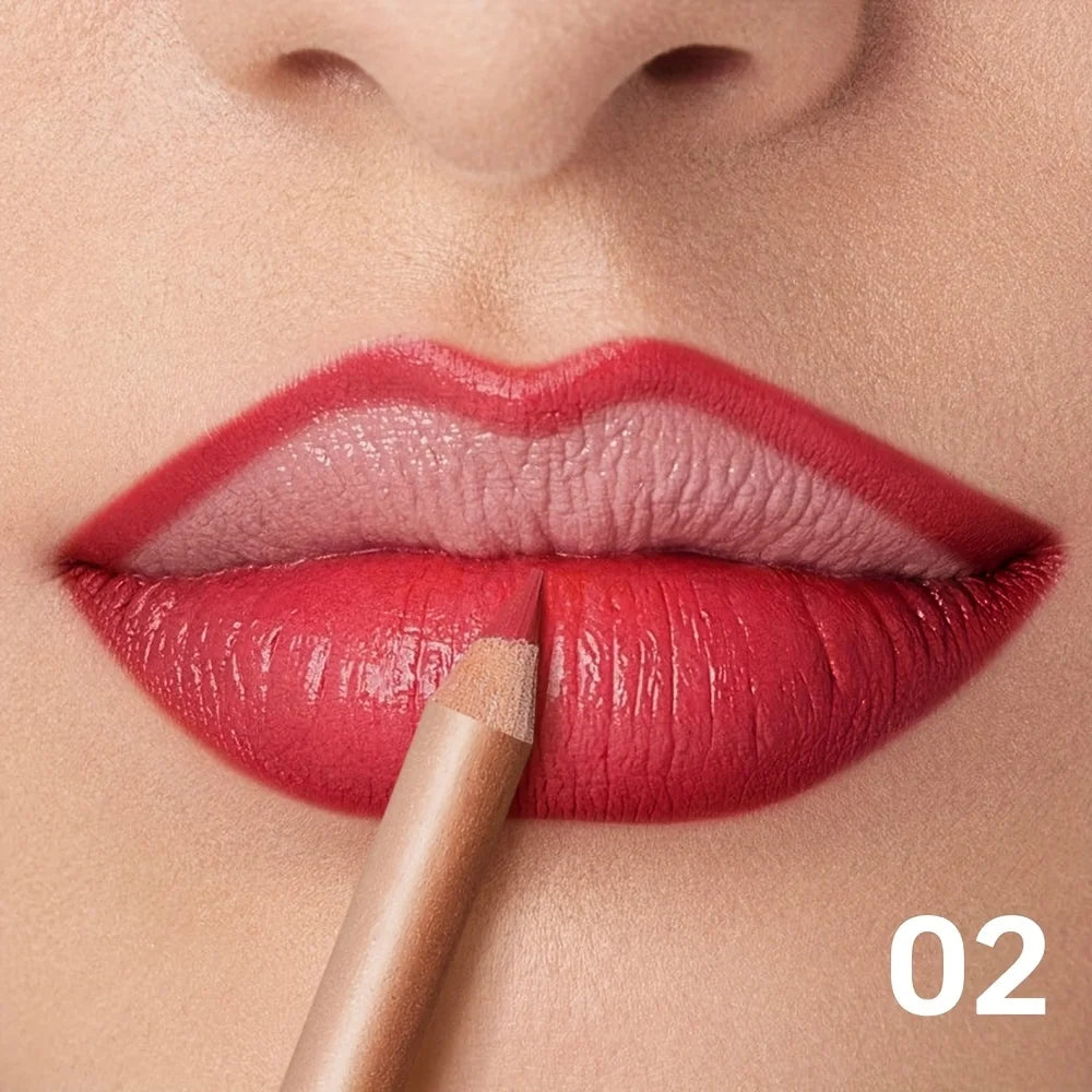 Silky Precision Pout Lip Liner Pencil – Waterproof Velvet Matte Lip Definer & Contour