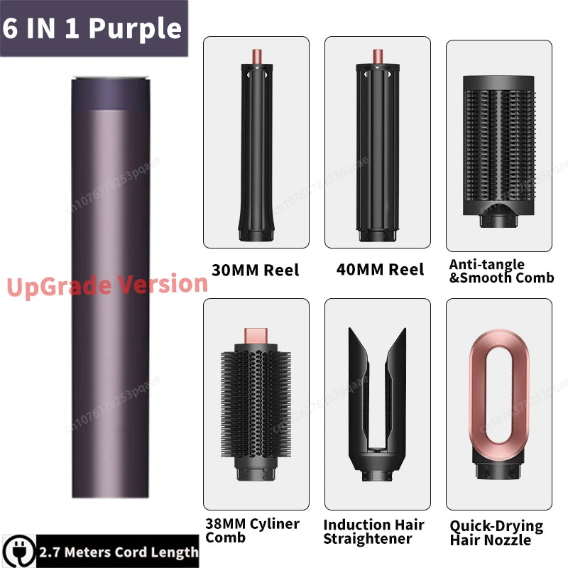 6-in-1 Professional Air Hair Styler & Dryer Kit – 1300W Coanda Airflow Multi-Styler Set