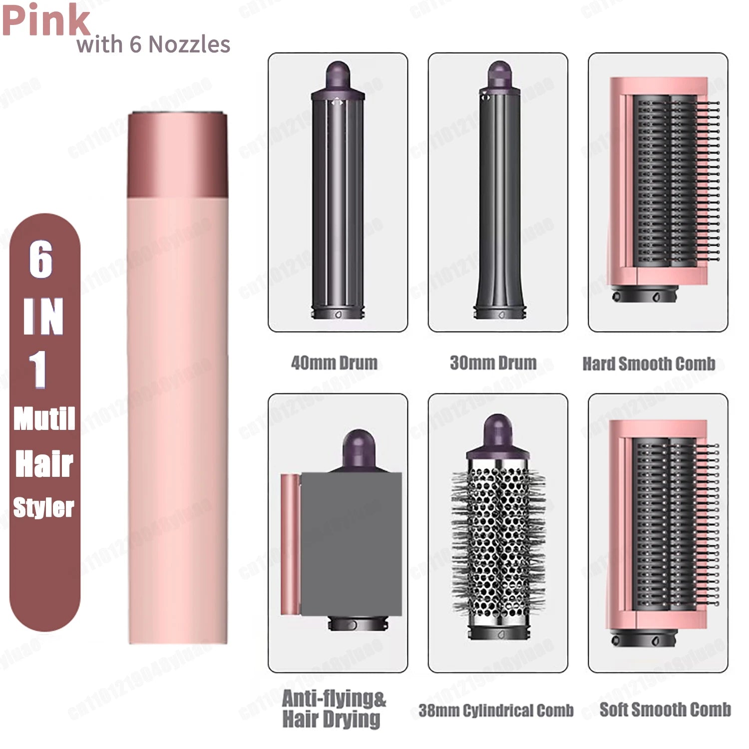 6-in-1 Professional Air Hair Styler & Dryer Kit – 1300W Coanda Airflow Multi-Styler Set