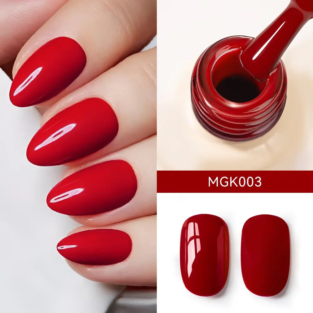 Premium Deep Cherry Red Gel Nail Polish - Long-Lasting & High-Gloss Finish