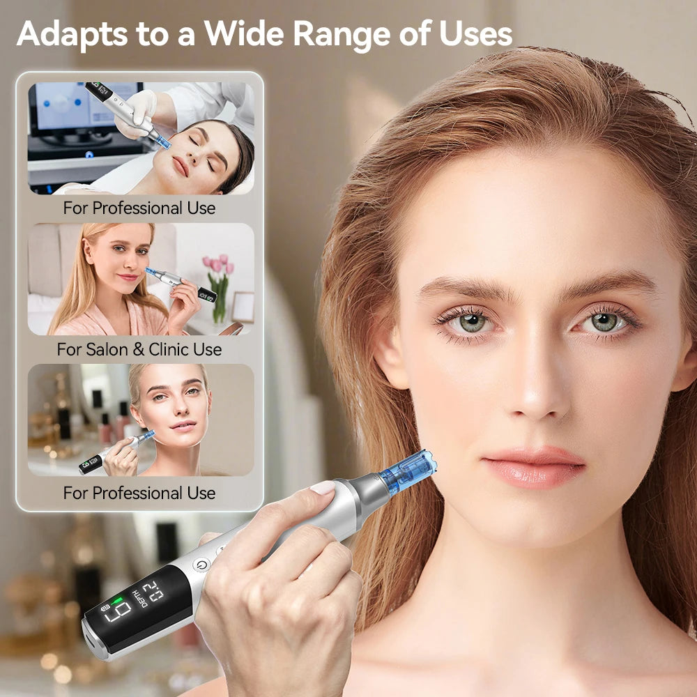 Pen M9 & Hello Face LED Light Therapy Bundle – Professional Microneedling Pen & Silicone LED Face Mask Kit for Anti-Aging, Acne & Skin Glow