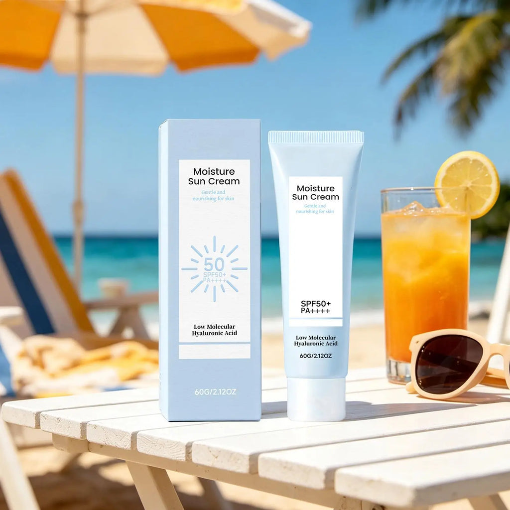 Low Molecular Hyaluronic Acid Moisture Sun Cream SPF50+ PA++++ (60g) – Hydrating Daily Sunscreen with Zero White Cast