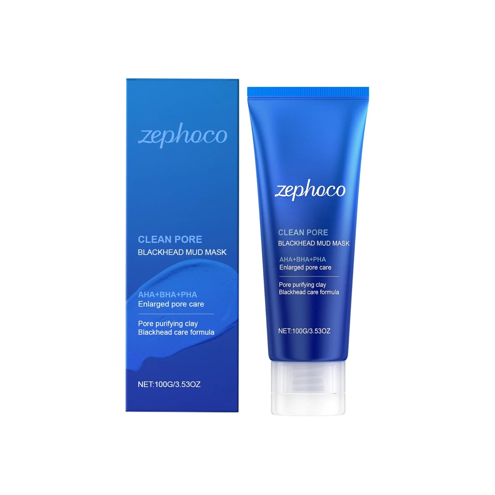ZEPHOCO Clean Pore Blackhead Mud Mask with AHA+BHA+PHA (100g)