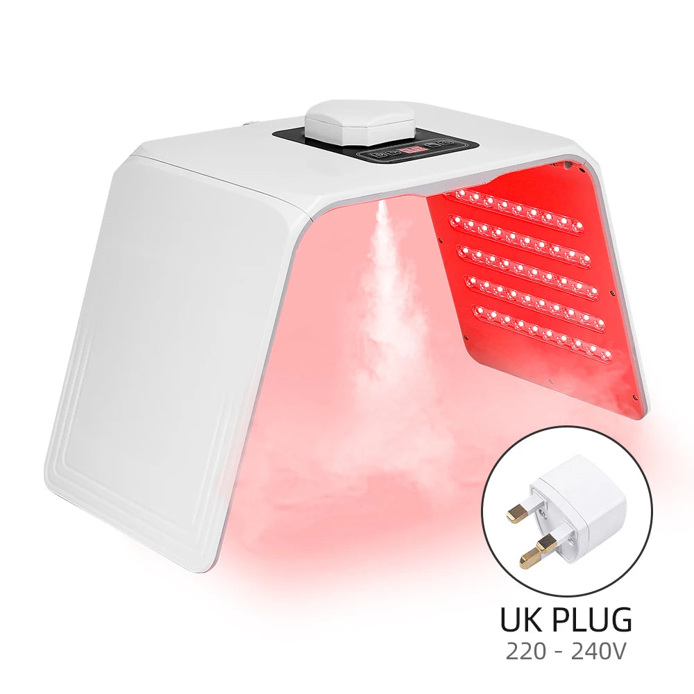 7-in-1 Foldable LED Photon Therapy Machine with Nano Moisturizing Spray – Professional PDT Facial & Body Skin Rejuvenation System