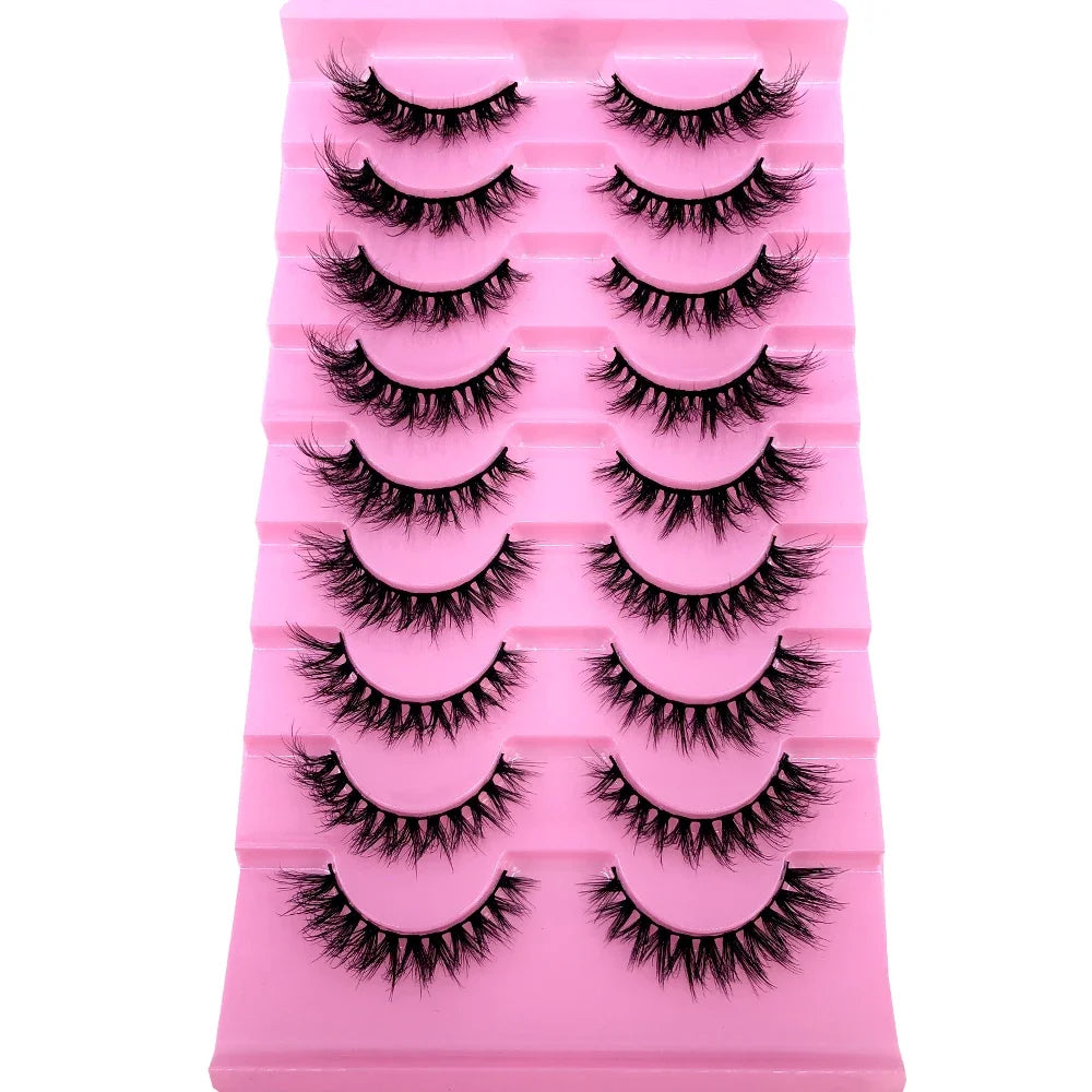 Premium 3D Faux Mink Eyelashes - Wispy & Dramatic Volume (10 Pairs Bulk Pack)