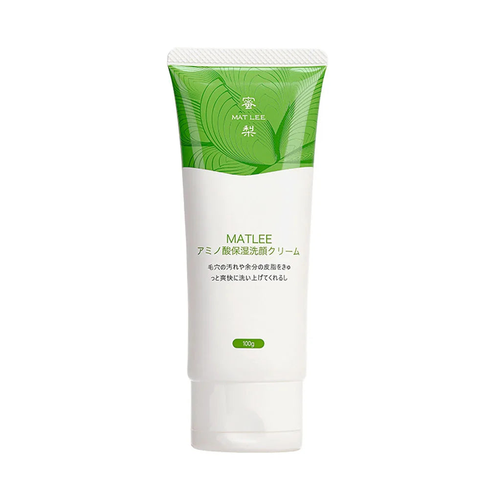 MATLEE Amino Acid Hydrating Facial Cleanser (100g) – Deep Pore Cleansing & Moisture Balancing Foam Cream