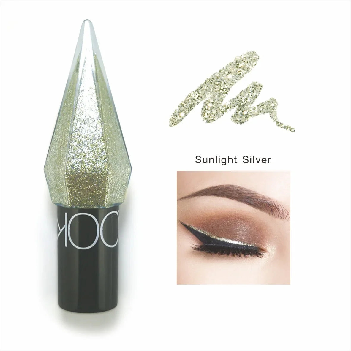 Diamond Shimmer Liquid Eyeliner & Glitter Eyeshadow | Long-Lasting Sparkling Eye Makeup
