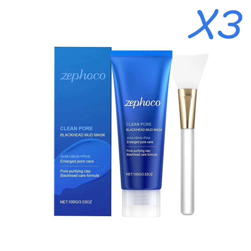 ZEPHOCO Clean Pore Blackhead Mud Mask with AHA+BHA+PHA (100g)