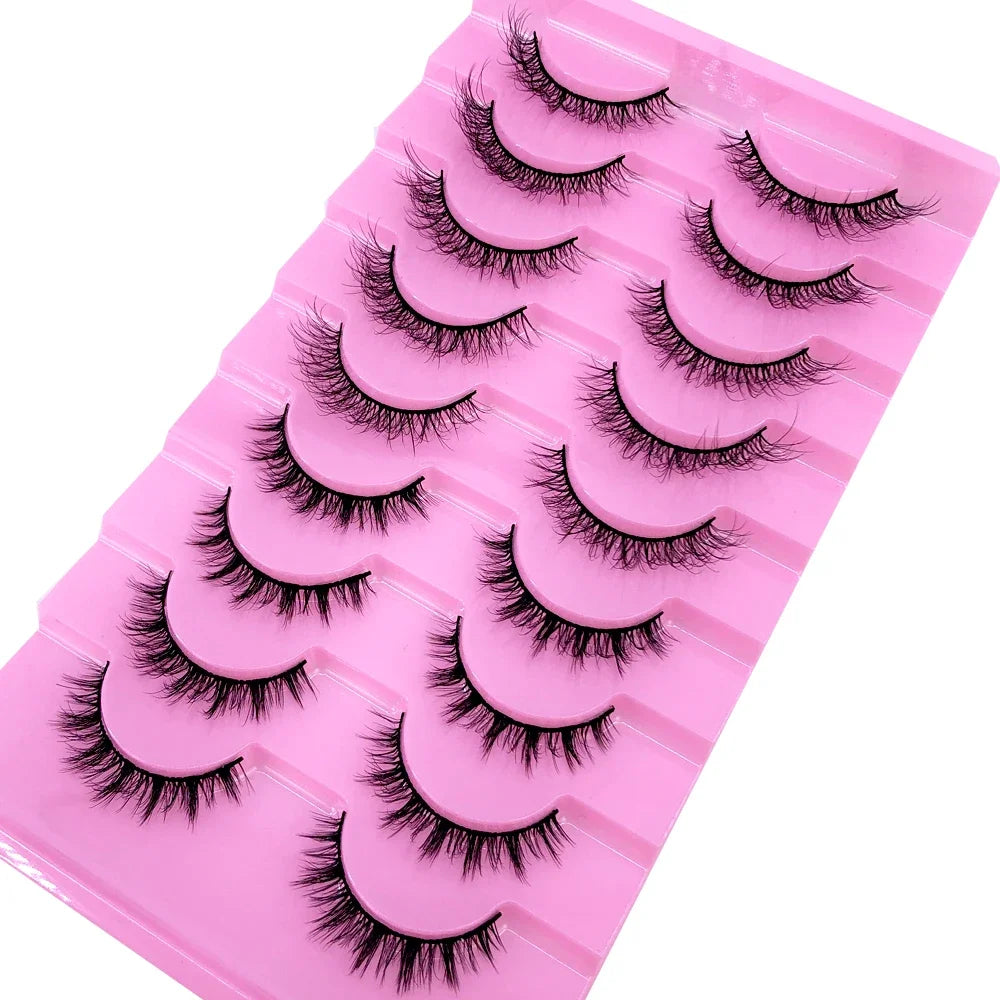 Premium 3D Faux Mink Eyelashes - Wispy & Dramatic Volume (10 Pairs Bulk Pack)