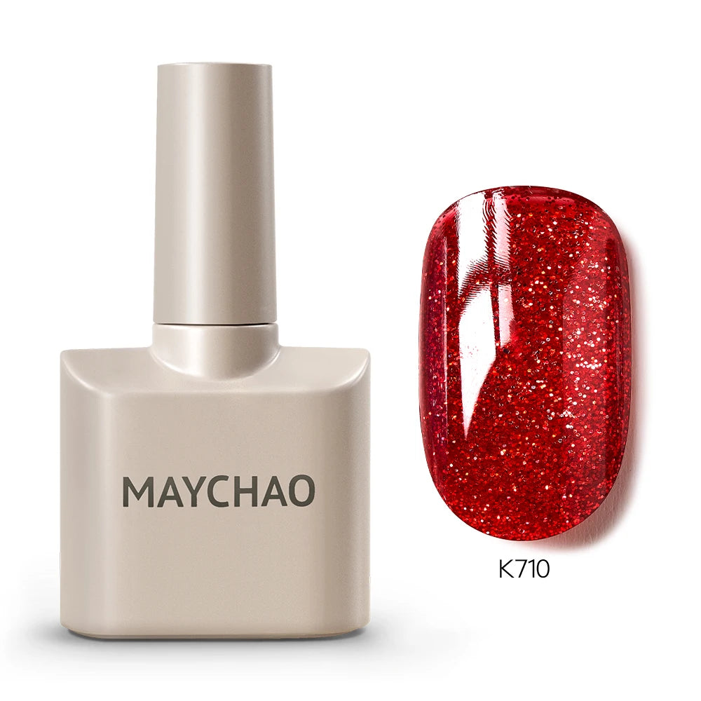 Premium Deep Cherry Red Gel Nail Polish - Long-Lasting & High-Gloss Finish