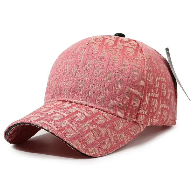 Luxury Jacquard Monogram Baseball Cap – Unisex Adjustable Designer Streetwear Hat