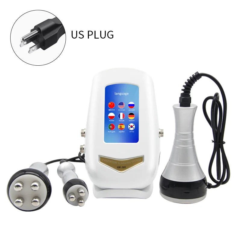 3-in-1 Professional 40K Ultrasonic Cavitation & Multipolar RF Body Slimming Machine (LW-101)