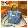 Mini Monogram Bucket Tote Bag with Hanging Medallion Charm & Crossbody Strap