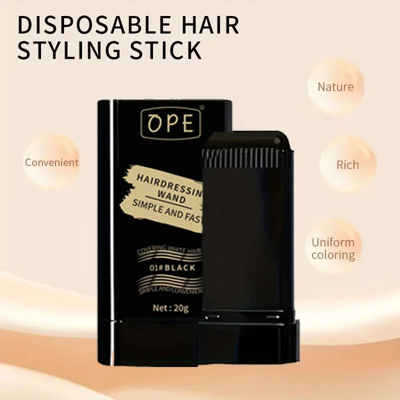 OPE Hairdressing Wand Stick (20g) – Instant Gray Root Touch-Up & Hair Styling Comb