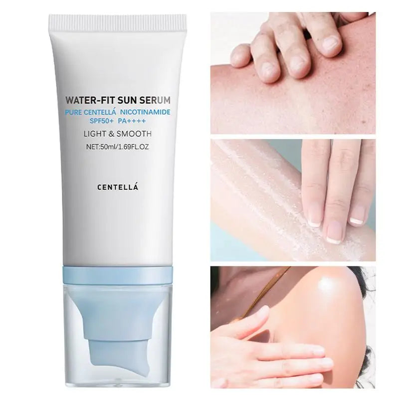 Centella Water-Fit Sun Serum SPF50+ PA++++ (50ml) – Lightweight Nicotinamide Hydrating Sunscreen with Zero White Cast