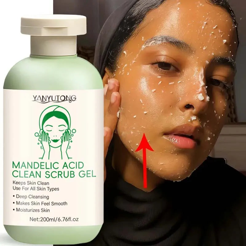 YANYUTONG Mandelic Acid Clean Scrub Gel – Gentle Exfoliating & Deep Pore Cleansing Gel (200ml)
