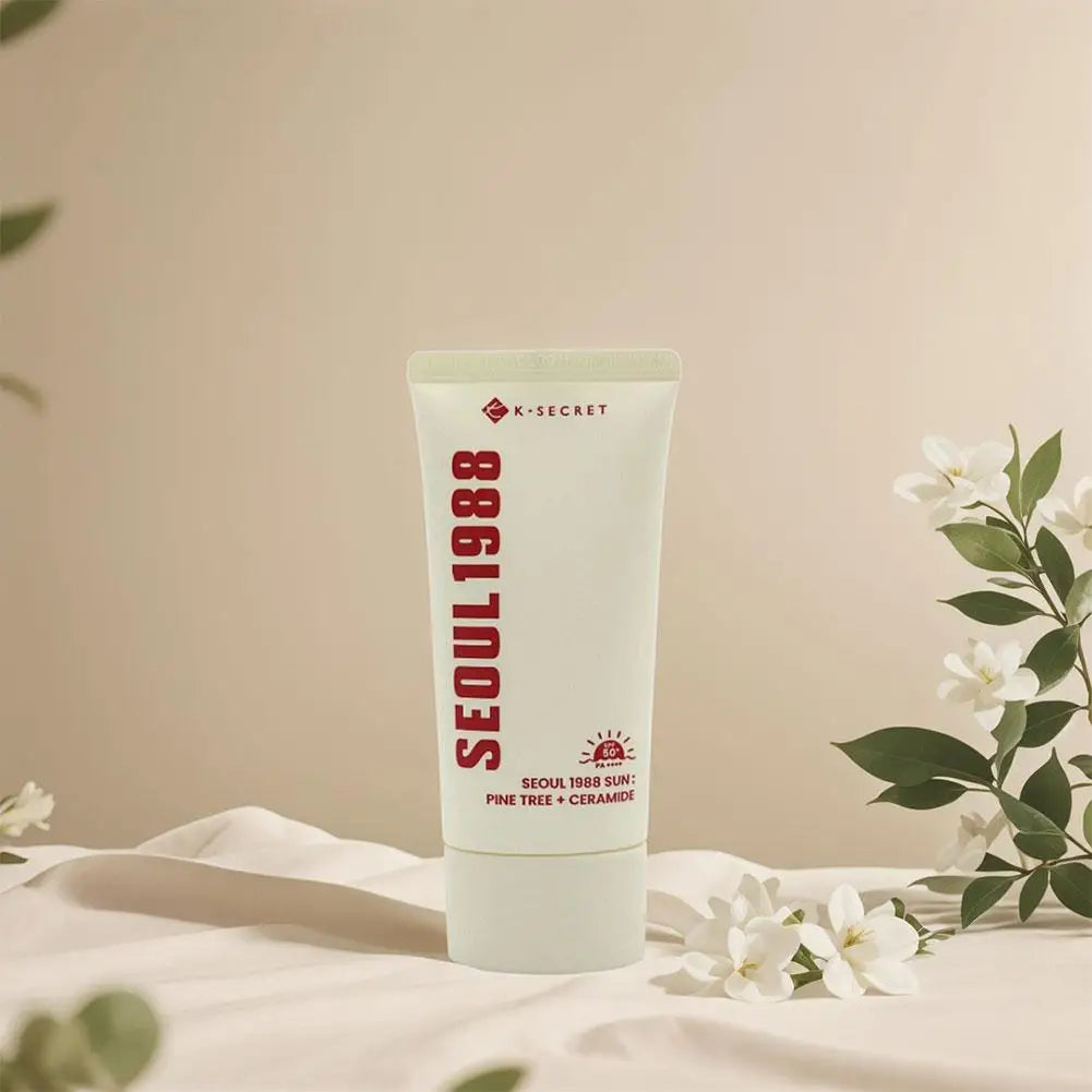 K-SECRET SEOUL 1988 Sun : Pine Tree + Ceramide SPF50+ PA++++ – Barrier-Restoring Daily Sunscreen with Soothing Pine Extract