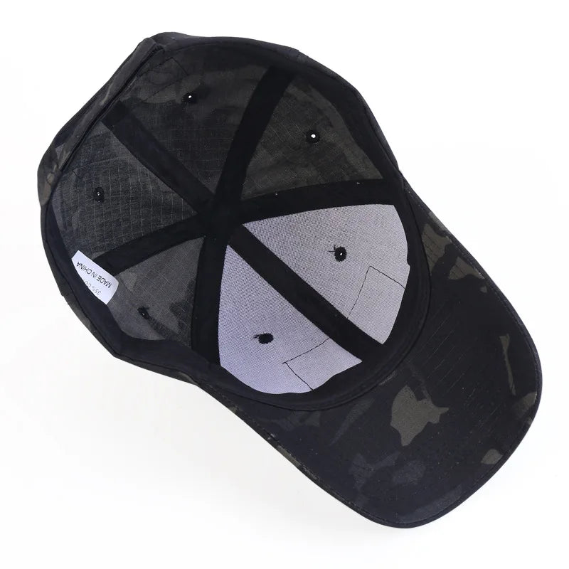 Tactical Operator Baseball Cap – Ripstop Camo Hat with Hook & Loop Patch