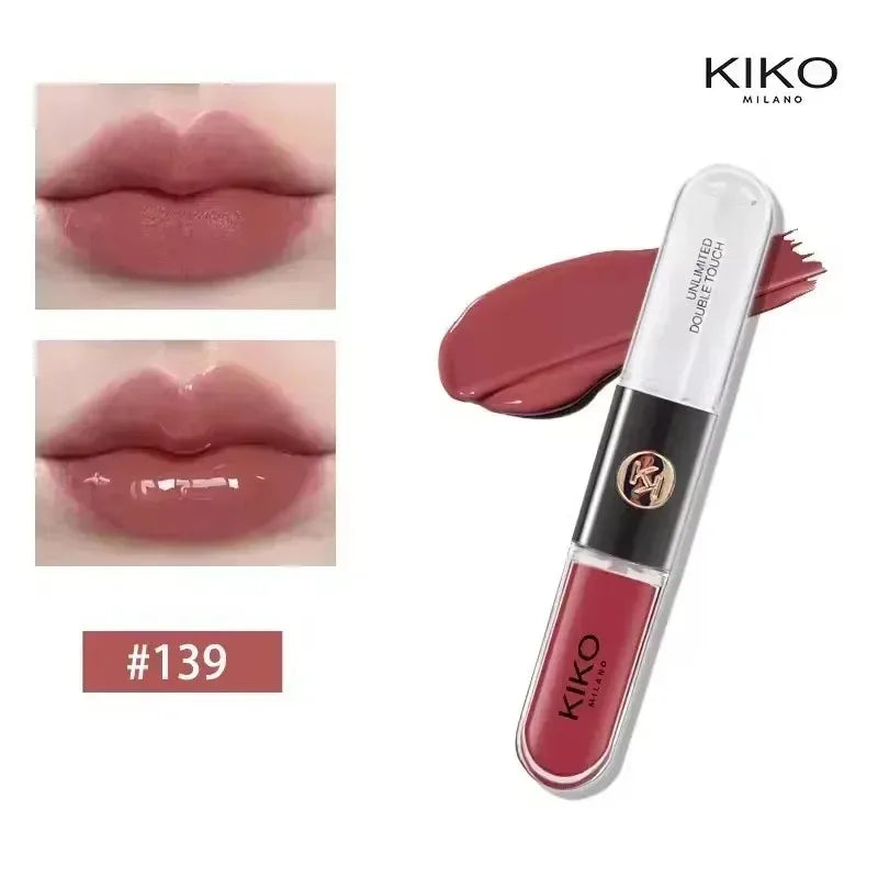 Kiko Milano Unlimited Double Touch Liquid Lipstick – 12-Hour Long-Wear Dual-Ended Lip Gloss Set