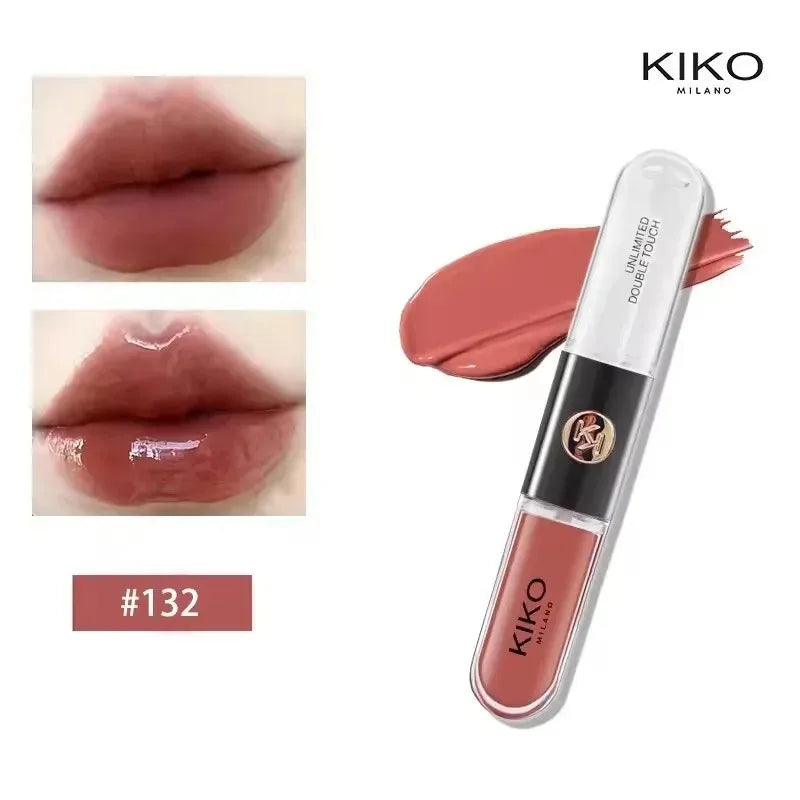 Kiko Milano Unlimited Double Touch Liquid Lipstick – 12-Hour Long-Wear Dual-Ended Lip Gloss Set