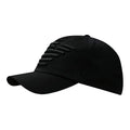 Stealth Black 3D Embossed Eagle Baseball Cap – Minimalist Unisex Curved Brim Hat