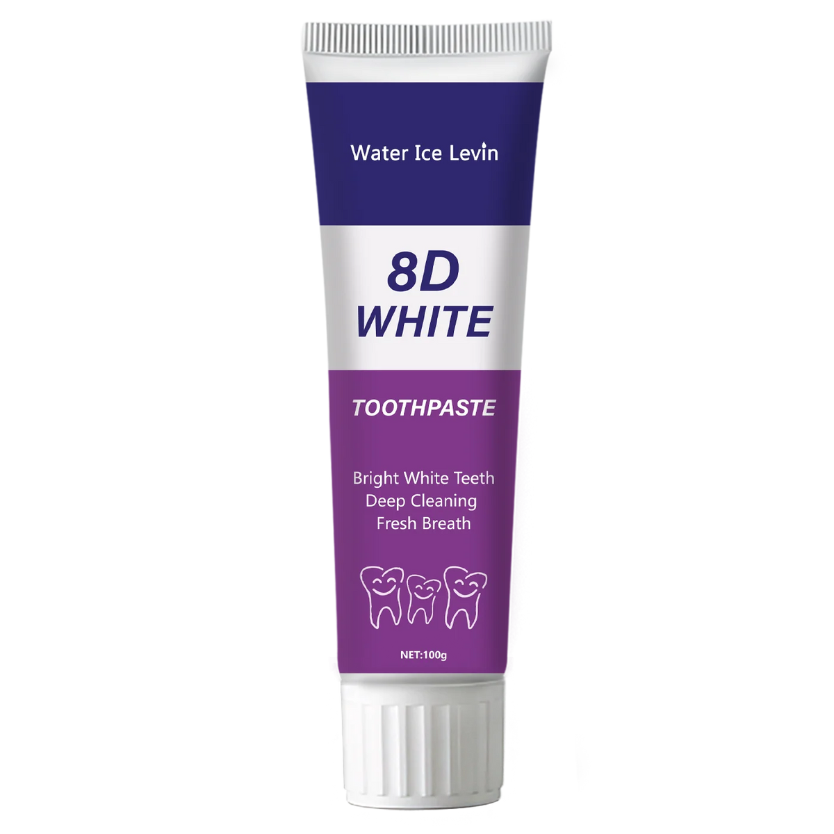 8D White™ Purple Color Corrector Toothpaste – Instant Teeth Whitening & Deep Stain Removal (100g)