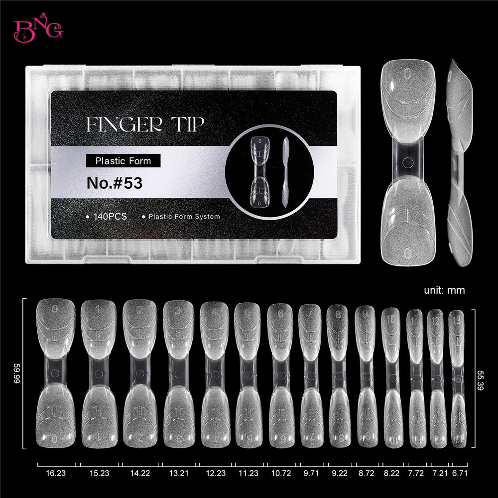 BNG Matte Dual Nail Forms Kit – Professional French Manicure Extension System (140-Piece Set)