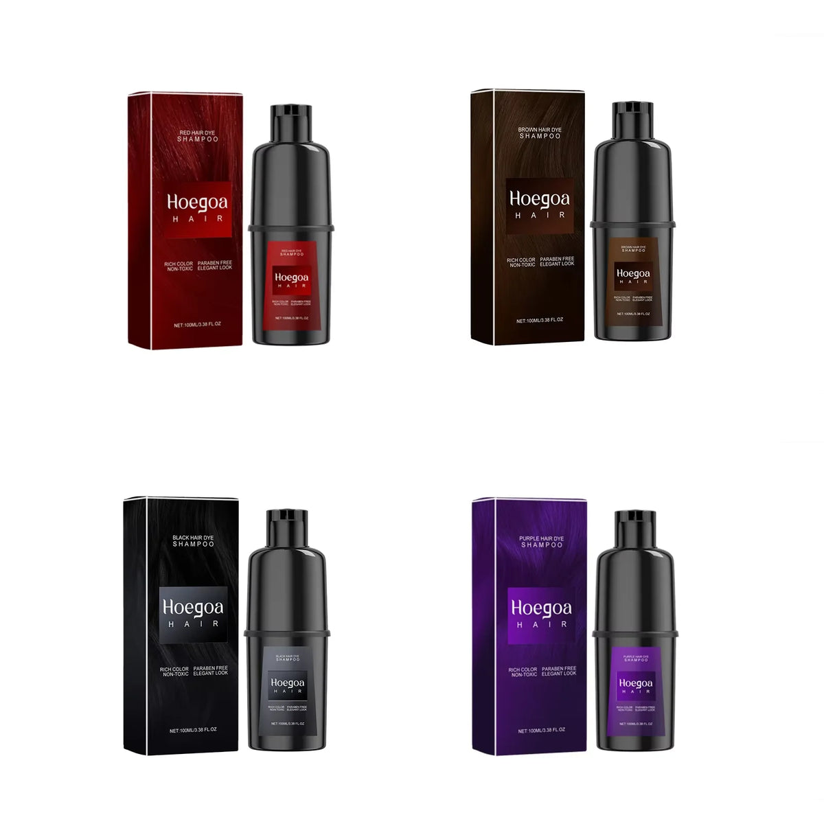 Hoegoa 100ml Hair Dye Shampoo – Instant 2-in-1 Color & Nourishing Wash