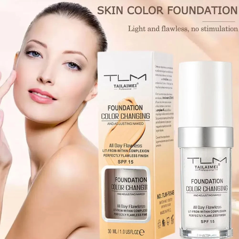 Color Changing Foundation – Flawless Shade Adjusting Naked Liquid Makeup (SPF 15)