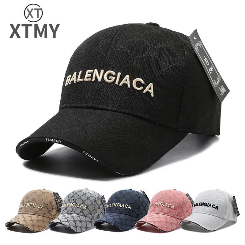 Urban Streetwear Embroidered Baseball Cap – Monogram Jacquard Curved Brim Hat