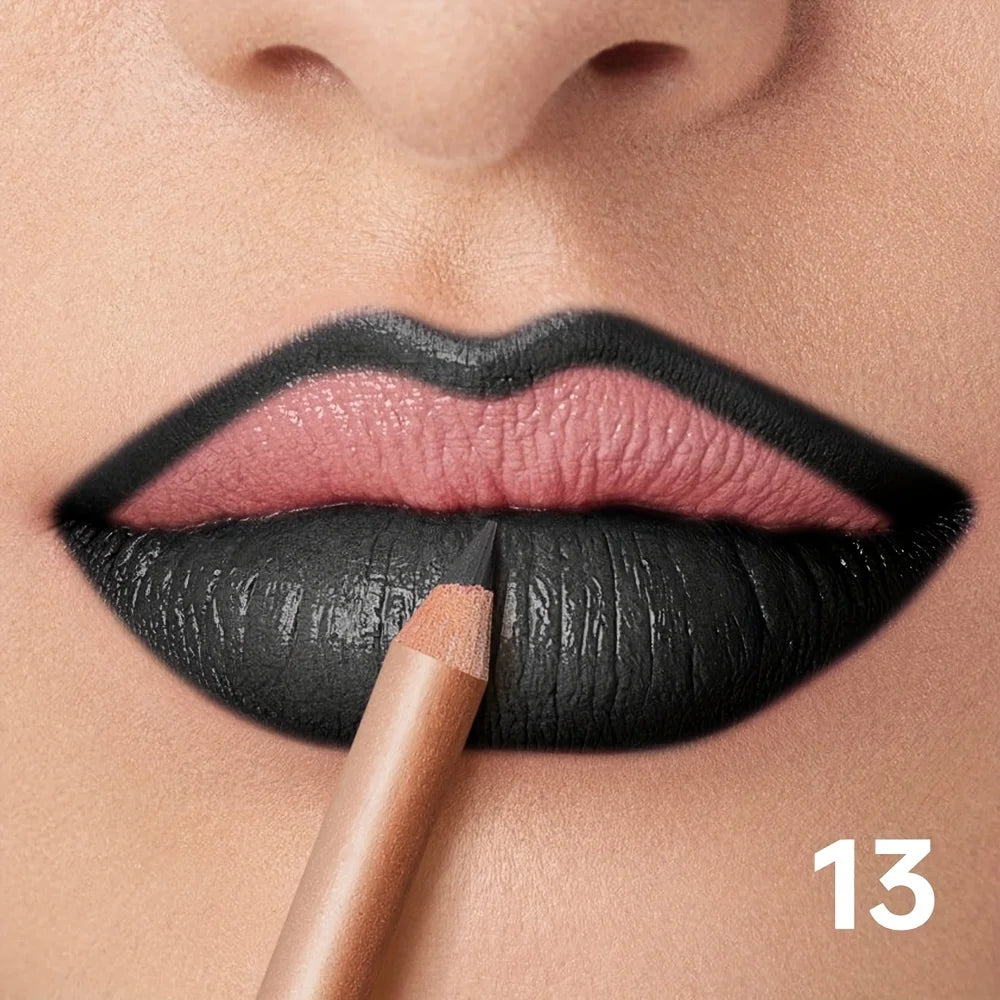 Silky Precision Pout Lip Liner Pencil – Waterproof Velvet Matte Lip Definer & Contour