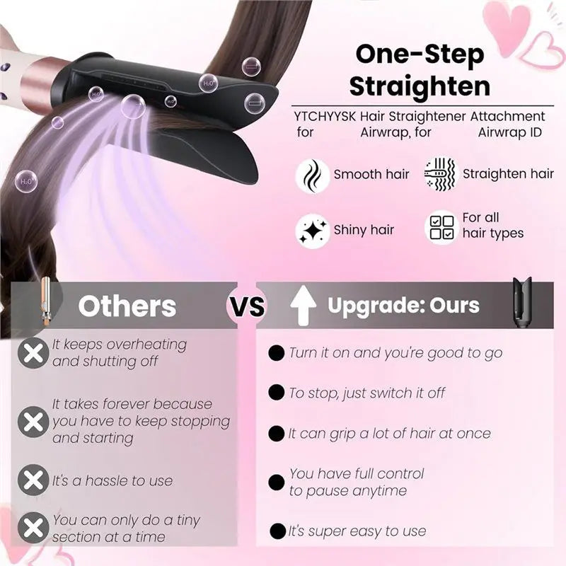 Airwrap Hair Straightener Attachment – Premium Air-Smoothing Nozzle Replacement for Airwrap & Airwrap I.D.