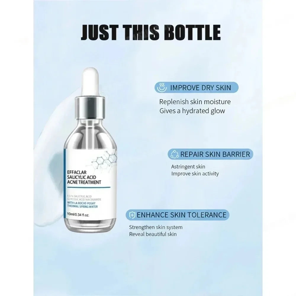 Salicylic Acid Clarifying Serum – Acne Clearing, Blemish & Pore Minimizing Essence with Niacinamide & Glycolic Acid