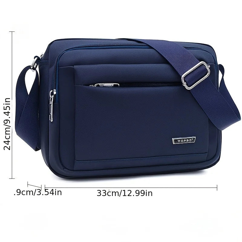Classic Multi-Pocket Men's Crossbody Messenger Bag