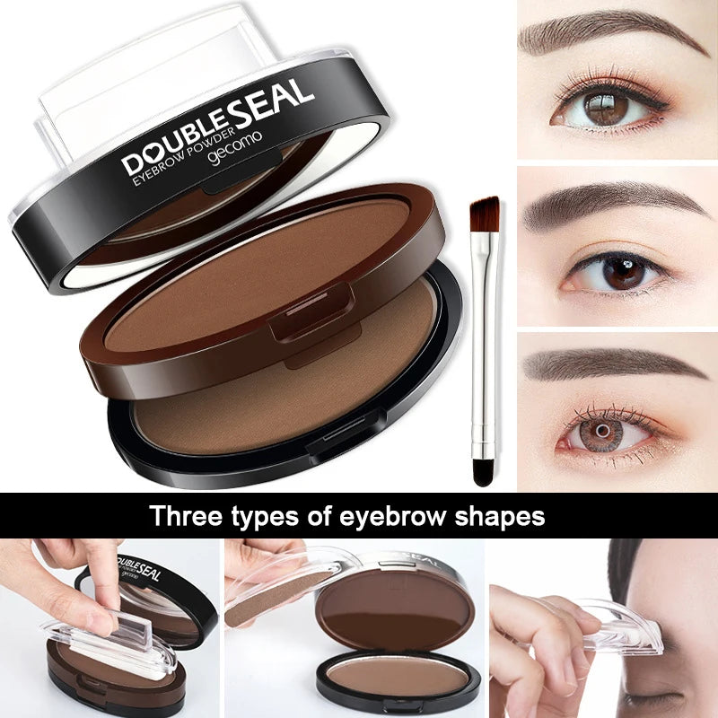 Double Seal Two-Color Eyebrow Stamp and Stencil Kit
