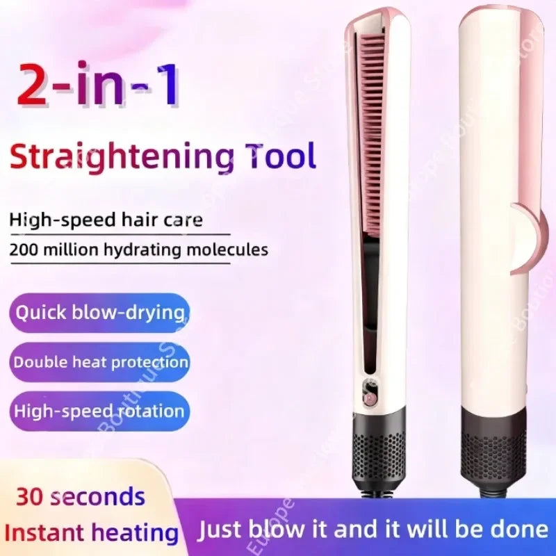 2-in-1 Air Straightener & Blow Dryer – Wet-to-Dry High-Speed Airflow Styler with Heat Protection