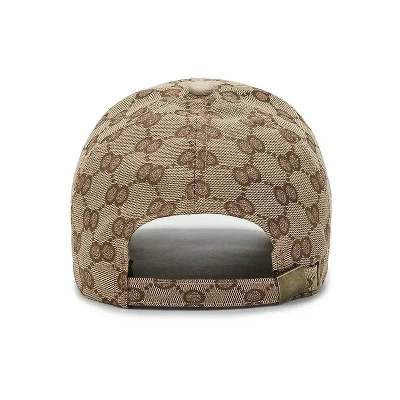 Luxury Monogram Jacquard Baseball Cap – Classic Curved Brim Sun Hat