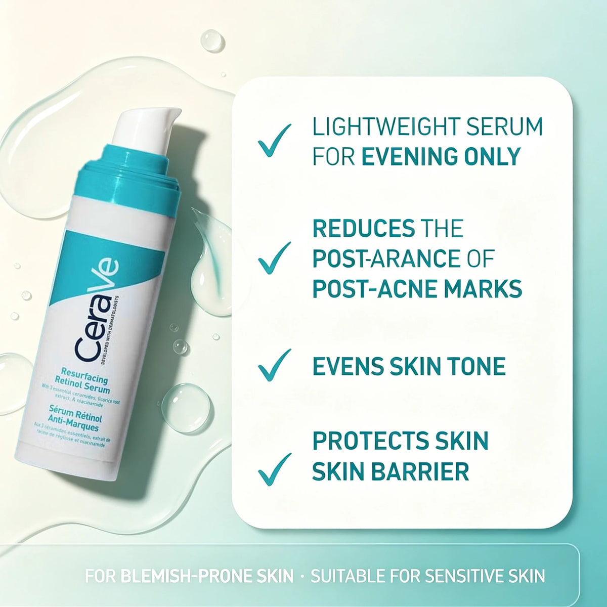 CeraVe Resurfacing Retinol Serum with Niacinamide & Ceramides