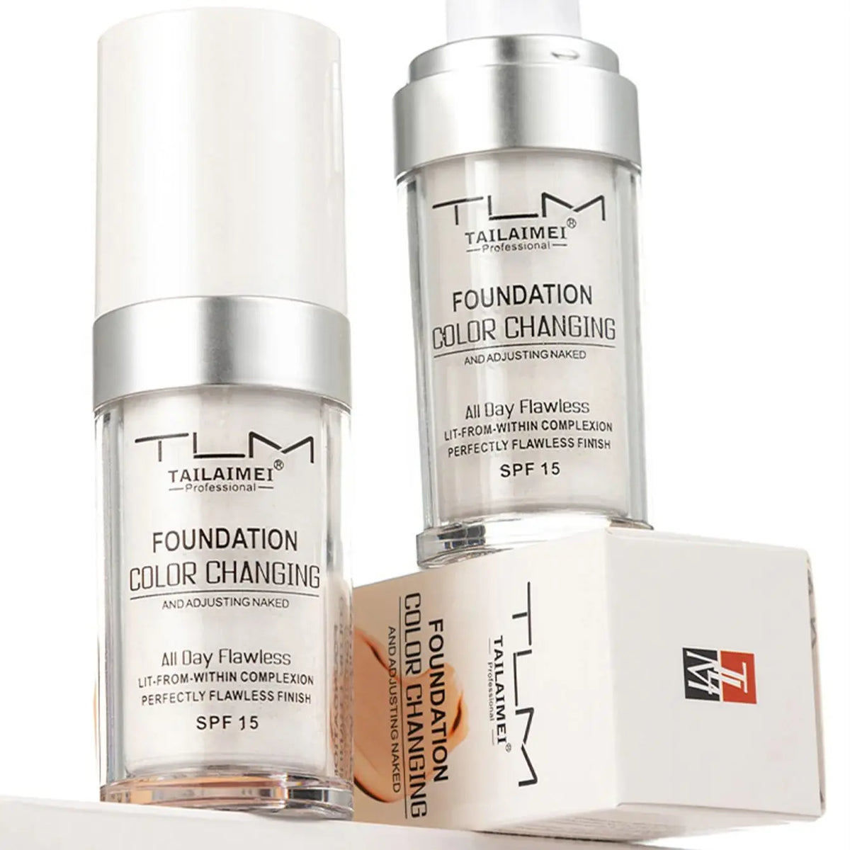 Color Changing Foundation – Flawless Shade Adjusting Naked Liquid Makeup (SPF 15)