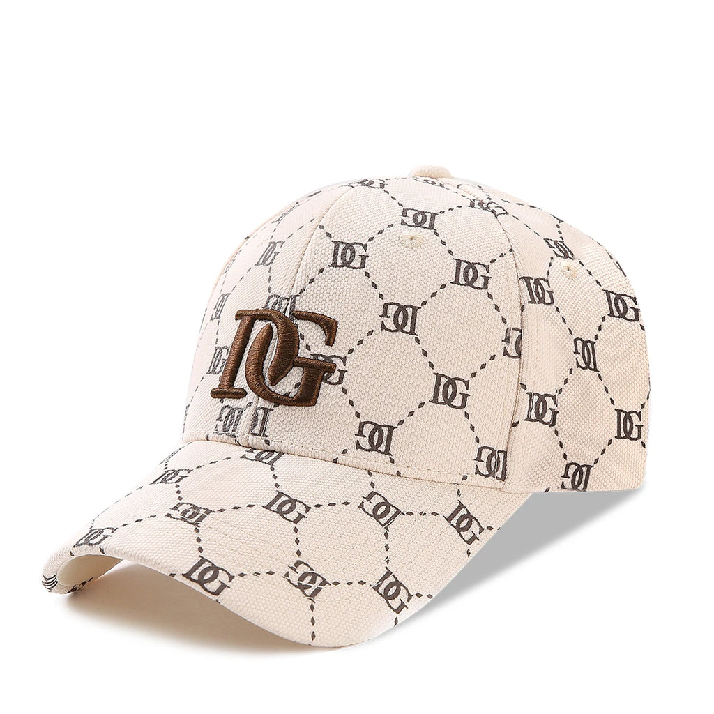 Luxury Monogram Jacquard Baseball Cap – 3D Embroidered Initial Sun Hat